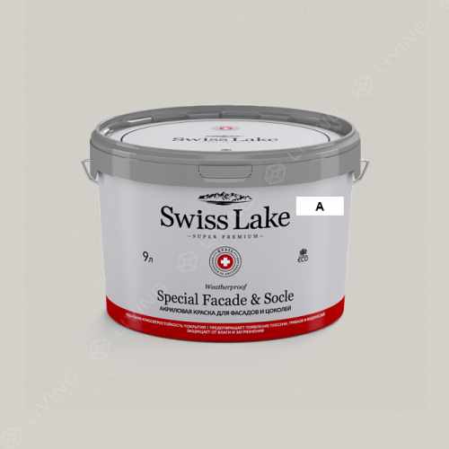 картинка Краска Swiss Lake Special Faсade & Socle цвет aloof grey №597 от LIVING