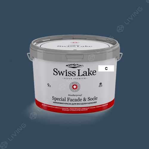 картинка Краска Swiss Lake Special Faсade & Socle цвет SHIMMERING SEA №2090 от LIVING