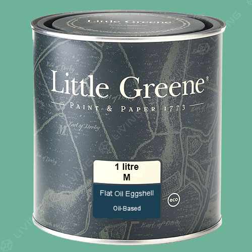 картинка Краска Little Greene Flat Oil Eggshell цвет Turquoise Blue №93 от LIVING
