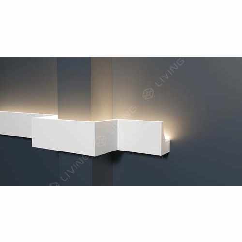 Молдинг с отражателем Decor-Dizayn, белый, арт. DD616, коллекция DD, 200 х 4 х 2,5 см Россия