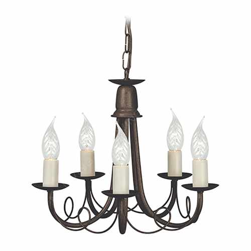 картинка Люстра Elstead Lighting коллекция Minster, арт. MN5-BLK-GOLD (черный) от LIVING