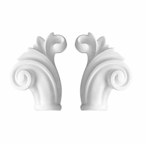 Окончания к молдингу RODECOR Барокко, арт. 05322BR, 9,5 х 7 х 1,5 см.