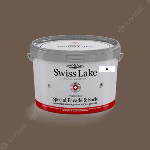 картинка Краска Swiss Lake Special Faсade & Socle цвет sepia №668 от LIVING