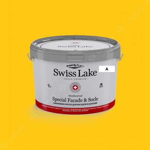 картинка Краска Swiss Lake Special Faсade & Socle цвет confident yellow №1063 от LIVING