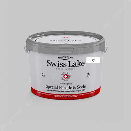 картинка Краска Swiss Lake Special Faсade & Socle цвет silver luxury №3006 от LIVING