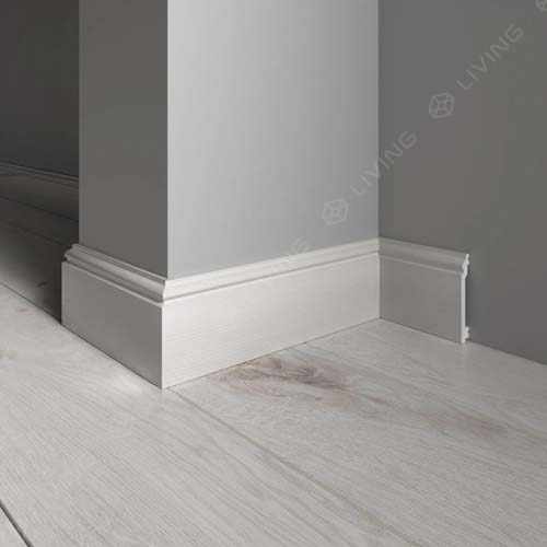 Плинтус Decor-Dizayn, белый, арт. 701-75, коллекция Плинтусы 701, 240 х 10 х 1,6 см. Россия