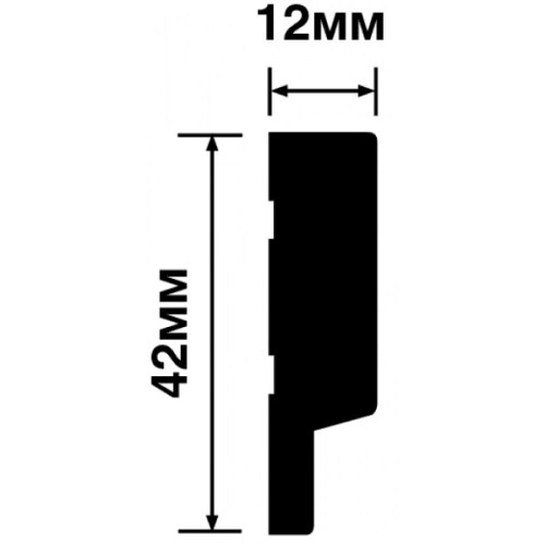 картинка Финишный молдинг белый HI WOOD, арт. LF124A W36, 4.2 х 1.2 х 270 см от LIVING