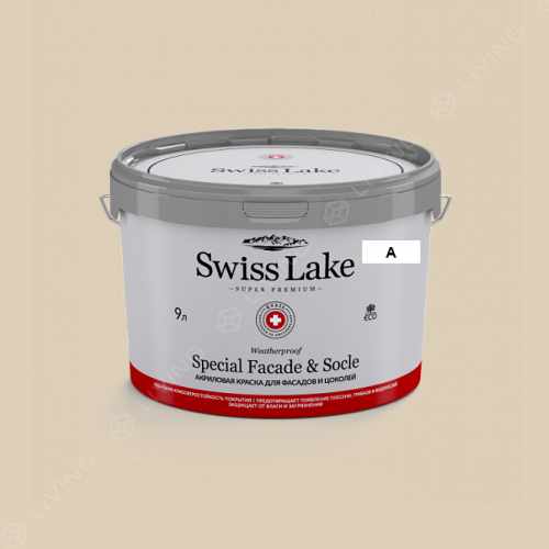 картинка Краска Swiss Lake Special Faсade & Socle цвет WHITE ROCK №421 от LIVING