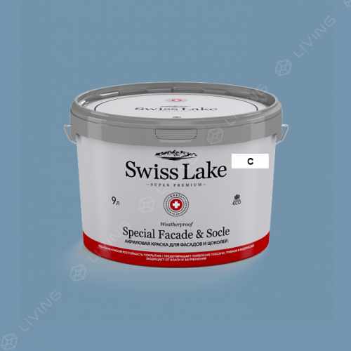 картинка Краска Swiss Lake Special Faсade & Socle цвет Canberra fog №2105 от LIVING