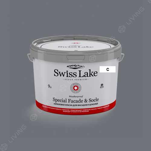 картинка Краска Swiss Lake Special Faсade & Socle цвет taupe gray   №2976 от LIVING