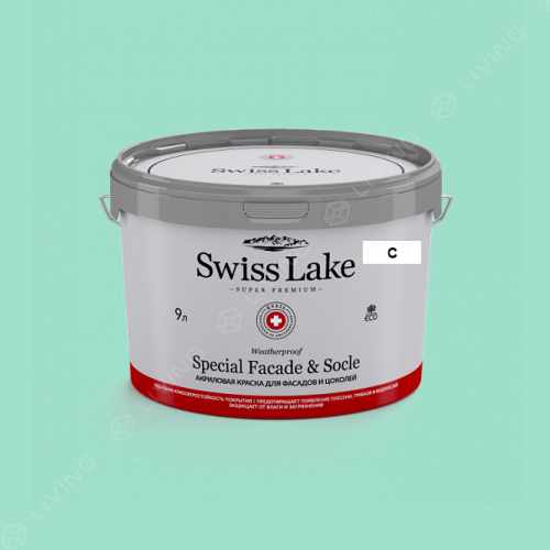 картинка Краска Swiss Lake Special Faсade & Socle цвет fairy emerald №2337 от LIVING