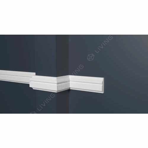 Молдинг Decor-Dizayn, белый, арт. DD603, коллекция DD, 200 х 3,2 х 1 см Россия