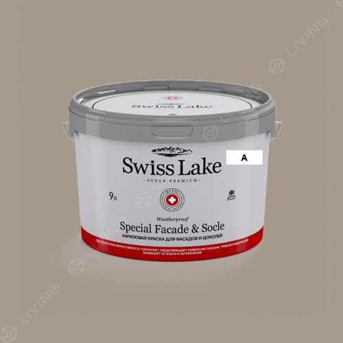 картинка Краска Swiss Lake Special Faсade & Socle цвет VOLCANIC ASH №586 от LIVING