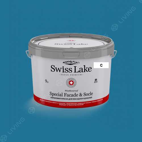 картинка Краска Swiss Lake Special Faсade & Socle цвет offshore №2085 от LIVING