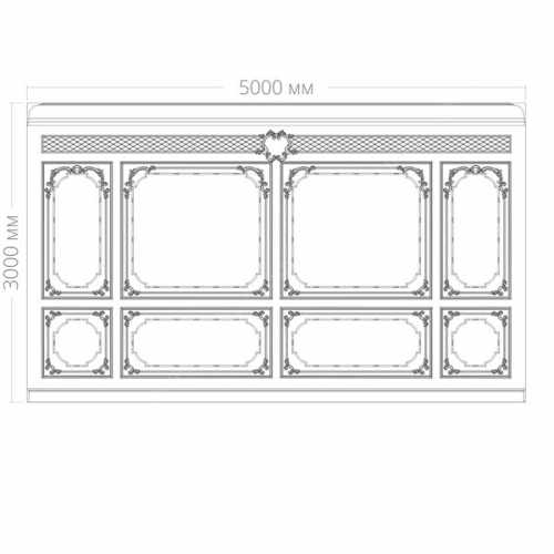 Стена 2 RODECOR Бенуа Ф3, арт. 77113BR, 500 х 300 см.