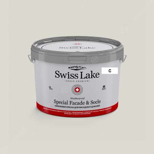 картинка Краска Swiss Lake Special Faсade & Socle цвет gray wax №2727 от LIVING