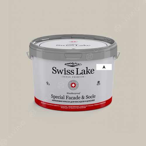 картинка Краска Swiss Lake Special Faсade & Socle цвет silver sky №567 от LIVING