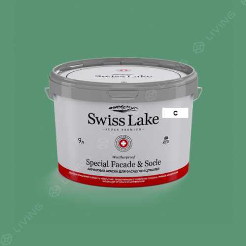 картинка Краска Swiss Lake Special Faсade & Socle цвет bamboo forest №2364 от LIVING