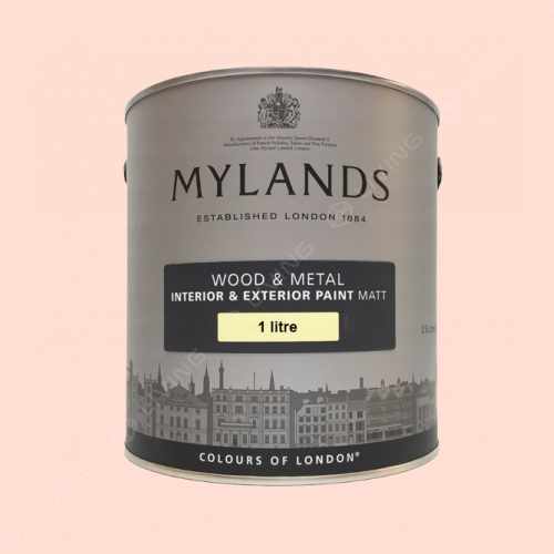 картинка Краска Mylands Wood&metal matt цвет Plamerston Pink №243 от LIVING