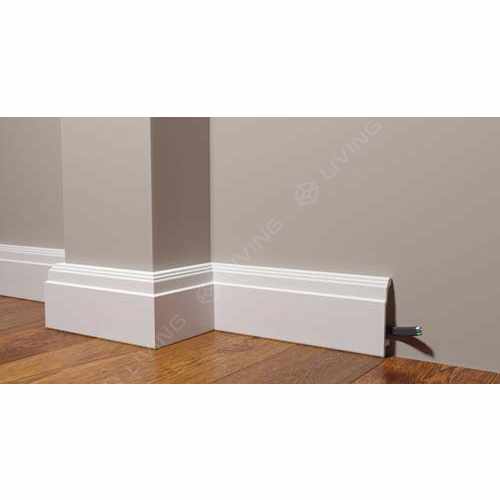 Плинтус широкий Decor-Dizayn, белый, арт. DD102, коллекция DD, 200 х 10,2 х 0,4 см Россия