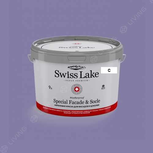 картинка Краска Swiss Lake Special Faсade & Socle цвет PURPLE RAIN №1902 от LIVING