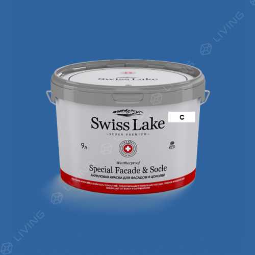 картинка Краска Swiss Lake Special Faсade & Socle цвет blue vitriol №2047 от LIVING