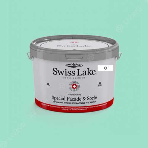 картинка Краска Swiss Lake Special Faсade & Socle цвет emerald ray №2352 от LIVING