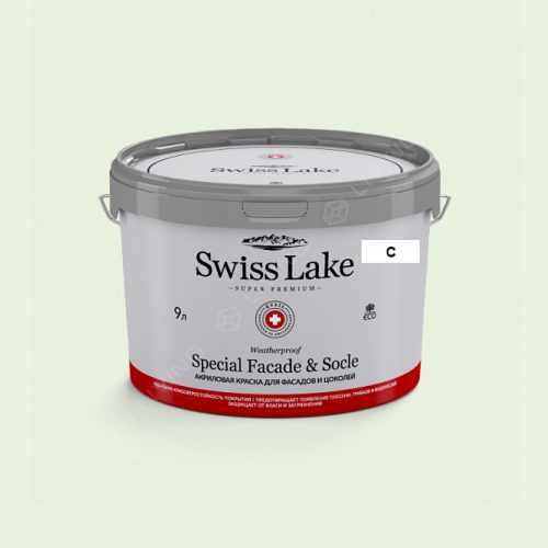 картинка Краска Swiss Lake Special Faсade & Socle цвет mint ice cubes №2476 от LIVING