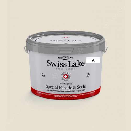 картинка Краска Swiss Lake Special Faсade & Socle цвет DELICATE WHITE №237 от LIVING