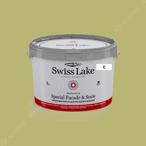 картинка Краска Swiss Lake Special Faсade & Socle цвет green tea №2534 от LIVING
