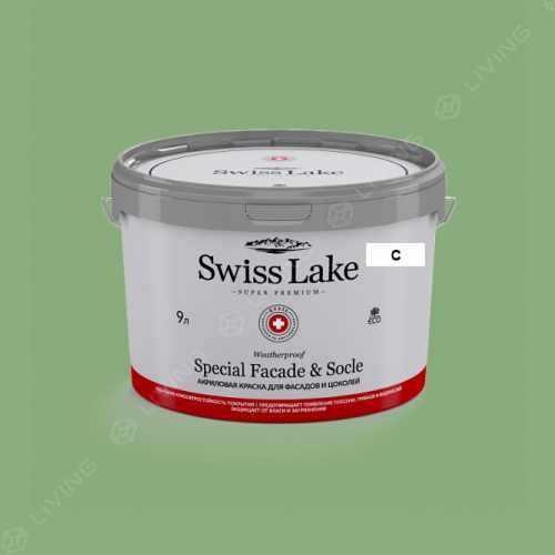картинка Краска Swiss Lake Special Faсade & Socle цвет Wasabi №2704 от LIVING