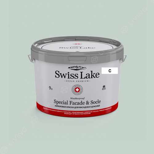 картинка Краска Swiss Lake Special Faсade & Socle цвет gentle aguamarine №2282 от LIVING