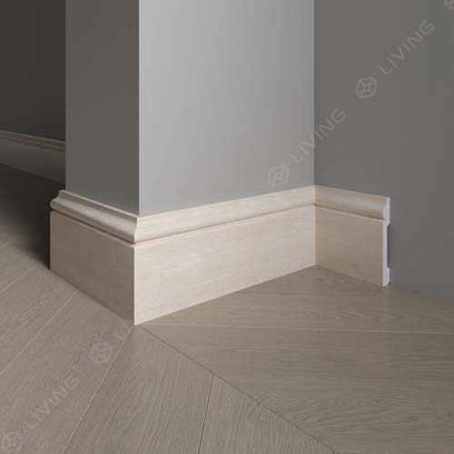 Плинтус широкий Decor-Dizayn, светло-бежевый, арт. 005-77, коллекция Плинтусы 005, 240 х 7,9 х 1,3 см. Россия