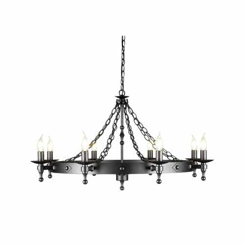 картинка Люстра Elstead Lighting коллекция Warwick, арт. WR8-GRAPHITE (черный) от LIVING