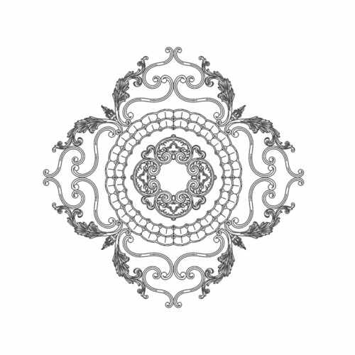 Розетка RODECOR Шинуазри Камелия Ф3, арт. 87502CN, 104 х 104 см.