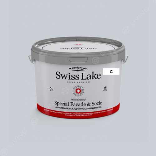 картинка Краска Swiss Lake Special Faсade & Socle цвет morning mist №2984 от LIVING