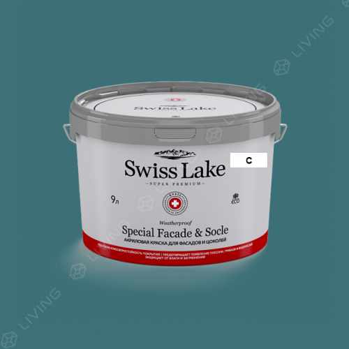 картинка Краска Swiss Lake Special Faсade & Socle цвет Ocean Radiance №2420 от LIVING