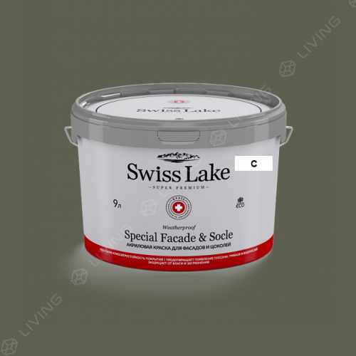 картинка Краска Swiss Lake Special Faсade & Socle цвет cypress №2564 от LIVING
