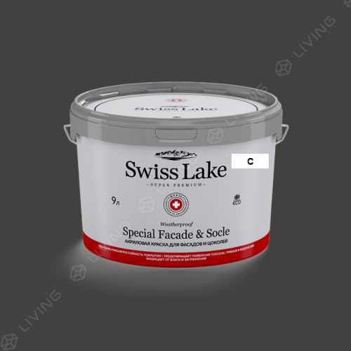 картинка Краска Swiss Lake Special Faсade & Socle цвет black pearl №2996 от LIVING