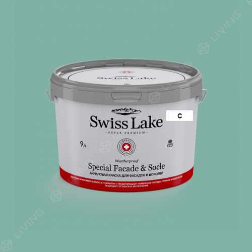 картинка Краска Swiss Lake Special Faсade & Socle цвет turquoise memosa №2663 от LIVING