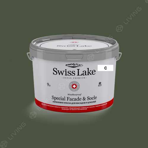 картинка Краска Swiss Lake Special Faсade & Socle цвет PINE FOREST №2718 от LIVING