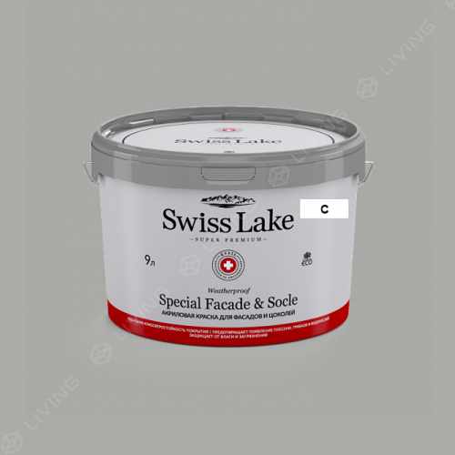 картинка Краска Swiss Lake Special Faсade & Socle цвет sensible hue №2845 от LIVING