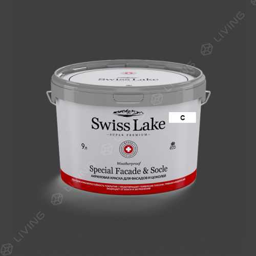 картинка Краска Swiss Lake Special Faсade & Socle цвет Black Magic №2992 от LIVING
