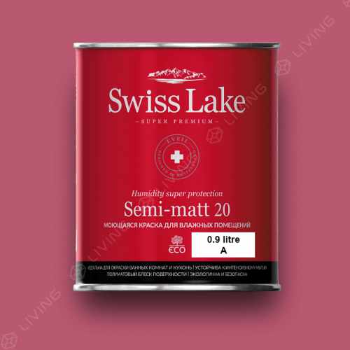 картинка Краска Swiss Lake Semi-matt 20 цвет bougainvillea  №1374 от LIVING