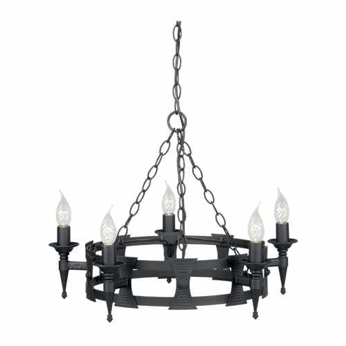 картинка Светильник Elstead Lighting коллекция Saxon, арт. SAX5-BLK (черный) от LIVING