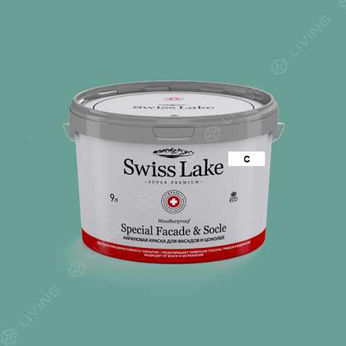 картинка Краска Swiss Lake Special Faсade & Socle цвет shale green №2666 от LIVING