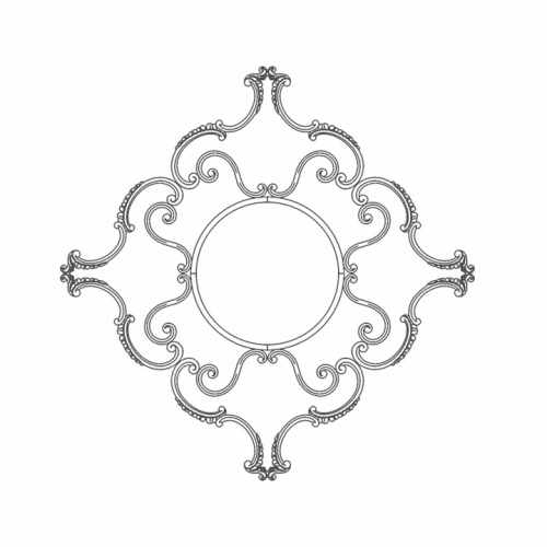 Розетка RODECOR Шинуазри Камелия Ф3, арт. 87503CN, 100 х 100 см.