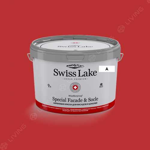 картинка Краска Swiss Lake Special Faсade & Socle цвет hot red №1436 от LIVING