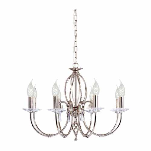 картинка Люстра Elstead Lighting коллекция Aegean, арт. AG8-POL-NICKEL (никель) от LIVING