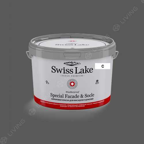 картинка Краска Swiss Lake Special Faсade & Socle цвет austere gray №2830 от LIVING